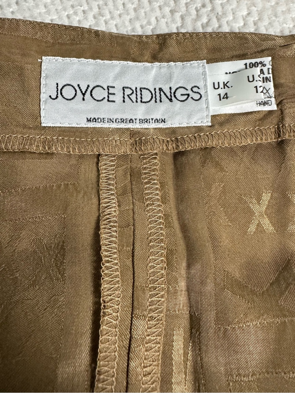 Vintage Joyce Ridings Cupro Wrap Skirt Lagenlook Made in Britain Tag 12 (like S) - Picture 8 of 12